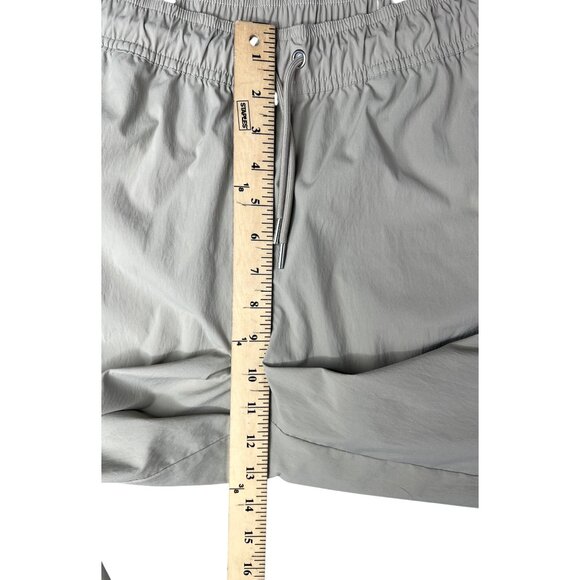 Athleta Avenue Wide-Leg Cropped Pants Beige Polyester Womens Casual Size Medium - Picture 9 of 15